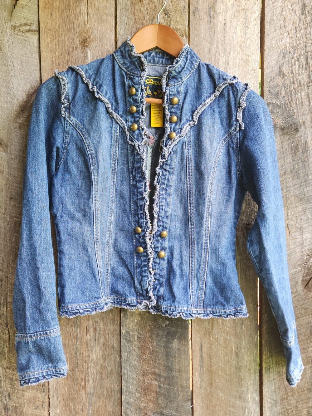 Star Jeans Blue Jean Jacket Women's Small Denim Y2K Style